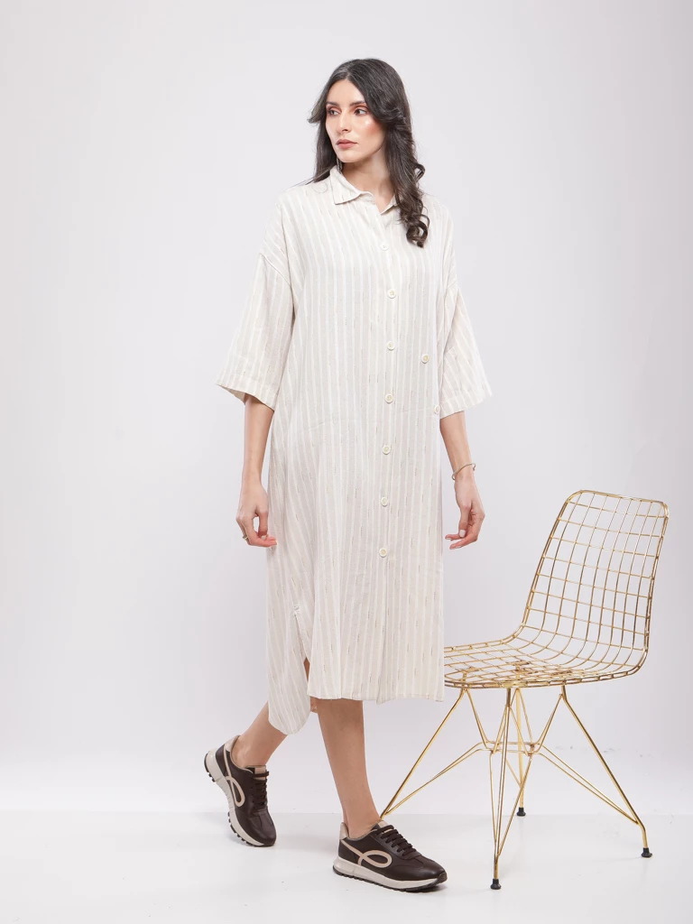 ROBE CHEMISE OVERSIZE RAYÉE