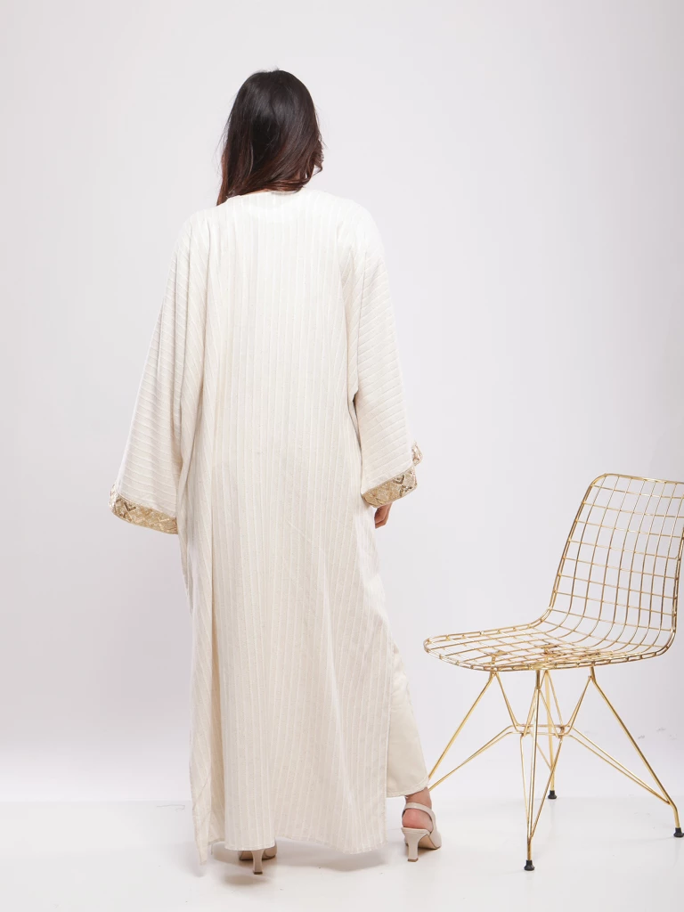 KIMONO LONG HAYEK AVEC GALON DORE