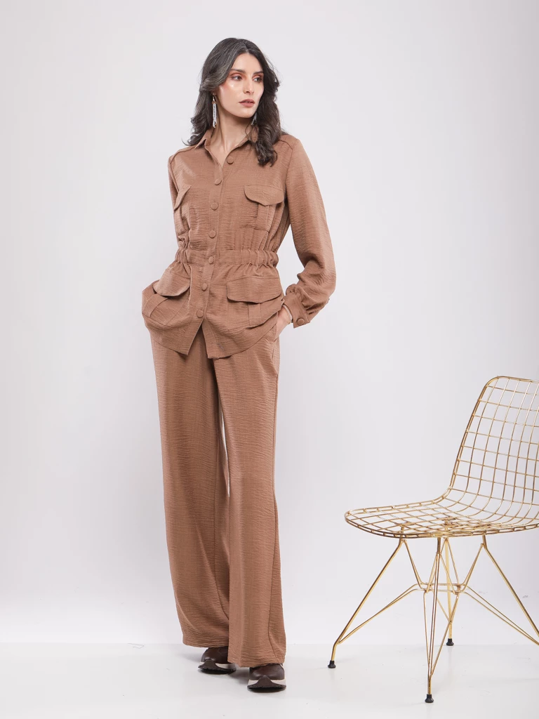 CHEMISE SAFARI POCHES PLAQUEES