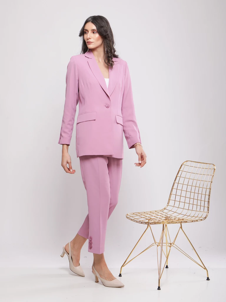 PANTALON DE TAILLEUR COUPE CIGARETTE AVEC BOUTONS