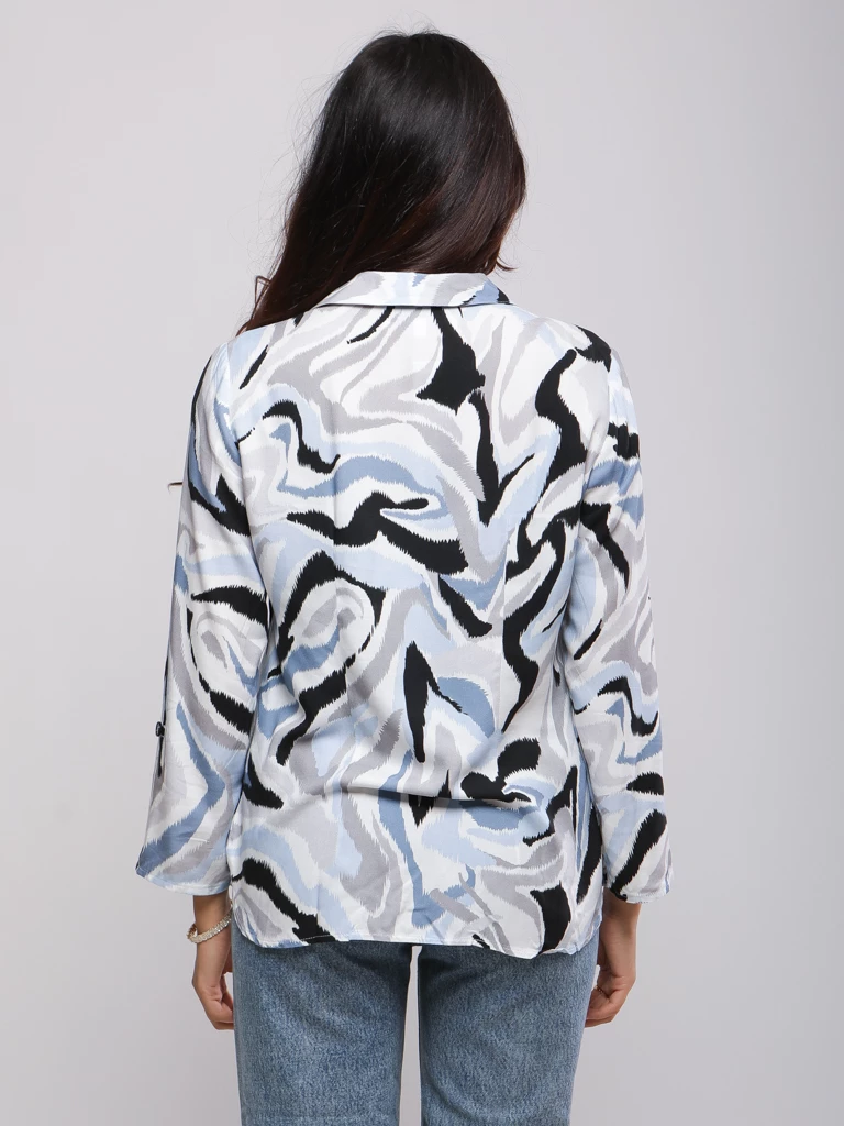 CHEMISE IMPRIMÉE À POCHES