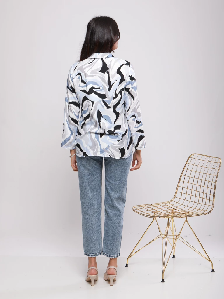 CHEMISE IMPRIMÉE À POCHES