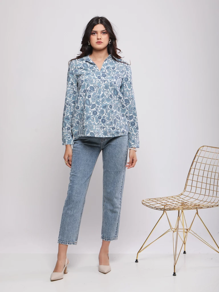 BLOUSE FLUIDE À IMPRIMÉ PAISLEY