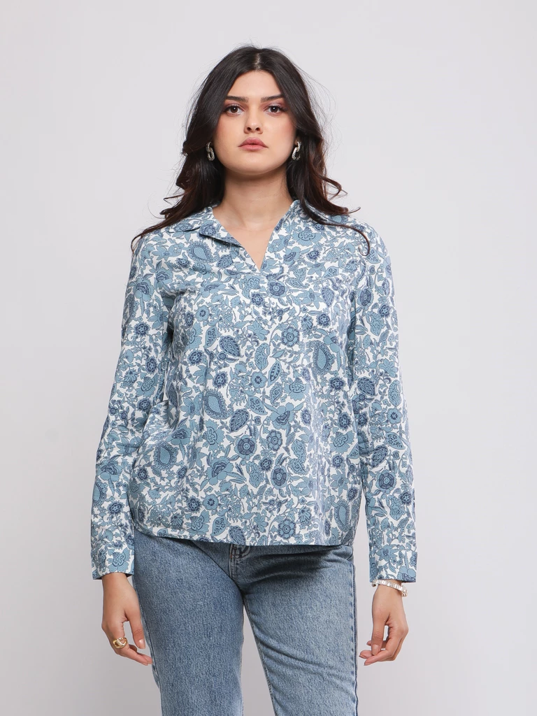 BLOUSE FLUIDE À IMPRIMÉ PAISLEY