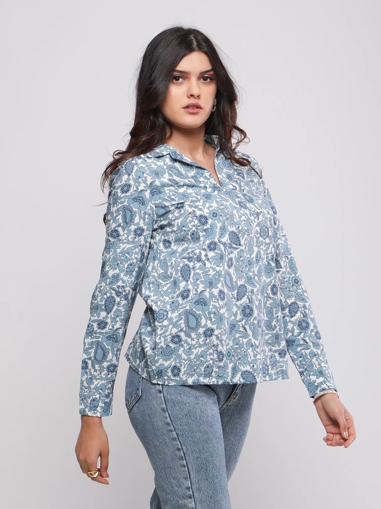 BLOUSE FLUIDE À IMPRIMÉ PAISLEY
