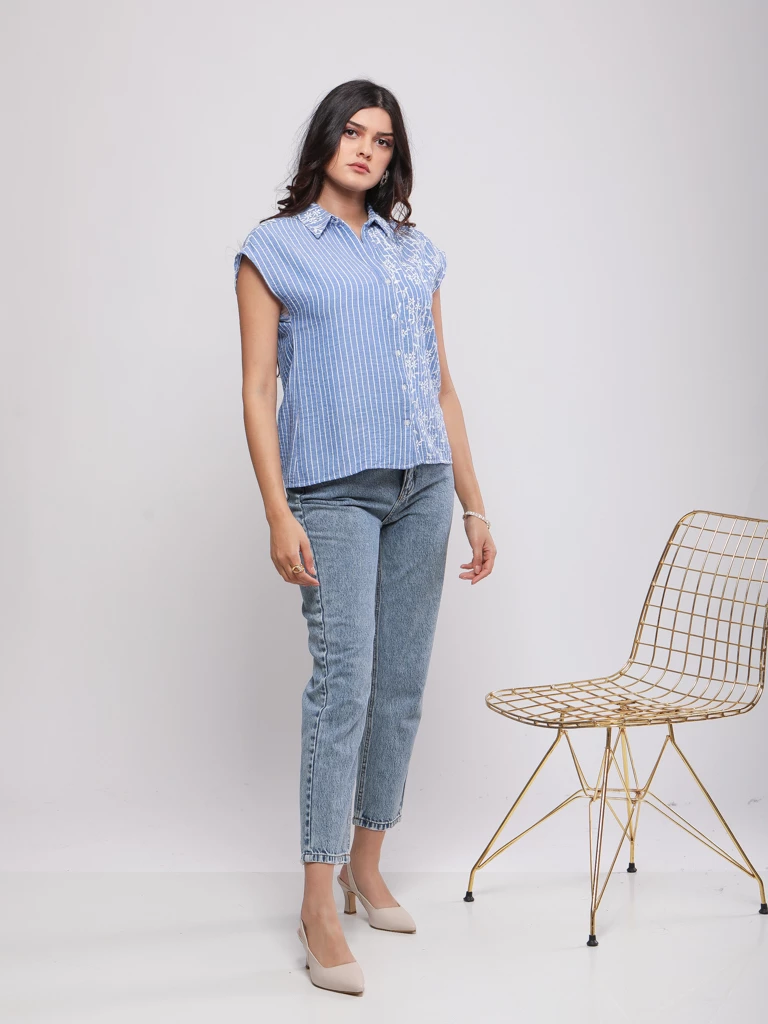 CHEMISE PATCHWORK À MOTIFS VARIÉS