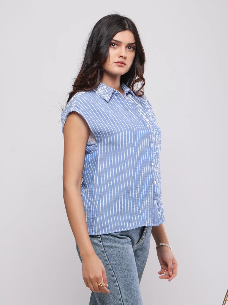 CHEMISE PATCHWORK À MOTIFS VARIÉS