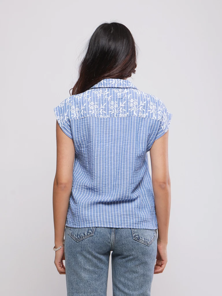 CHEMISE PATCHWORK À MOTIFS VARIÉS