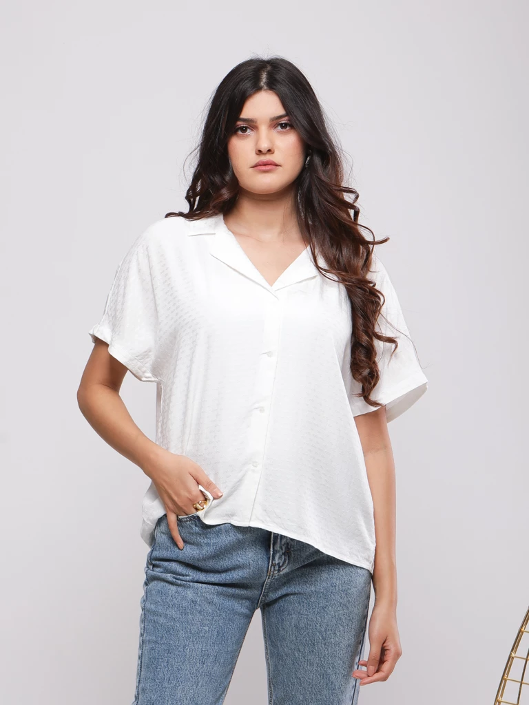 CHEMISE FLUIDE À COL REVERS