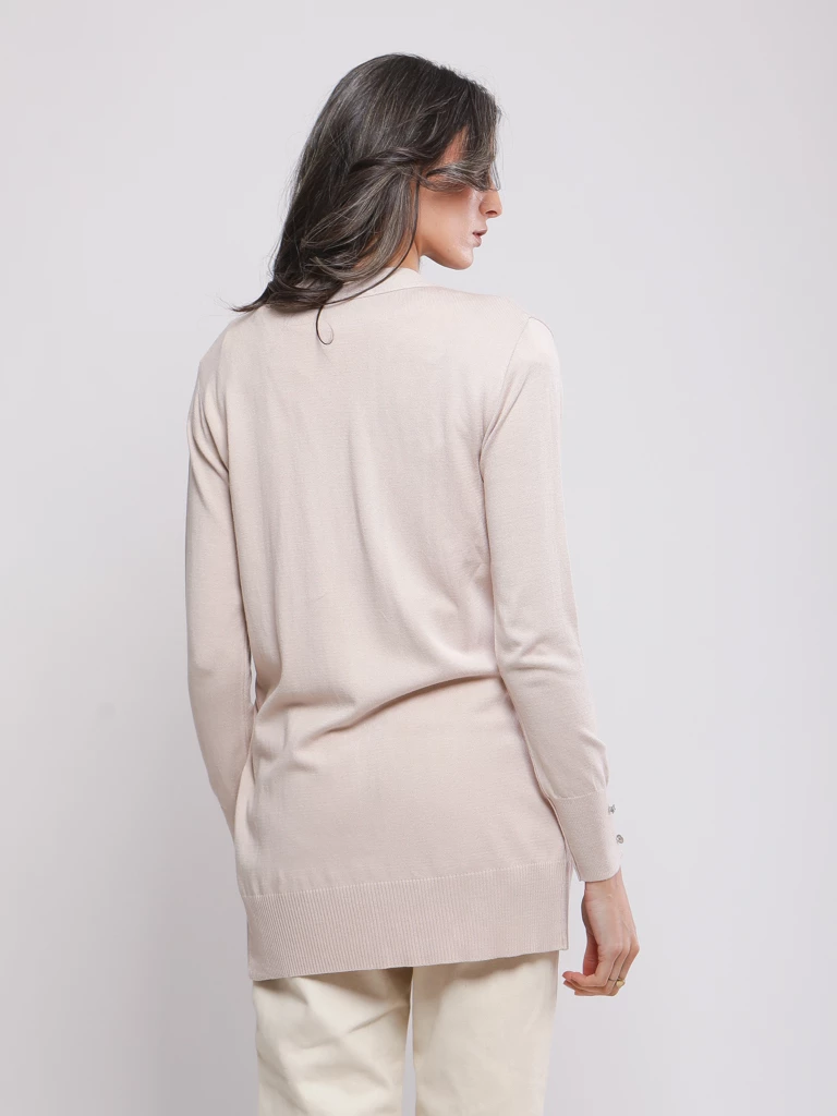 GILET OUVERT EN MAILLE FINE