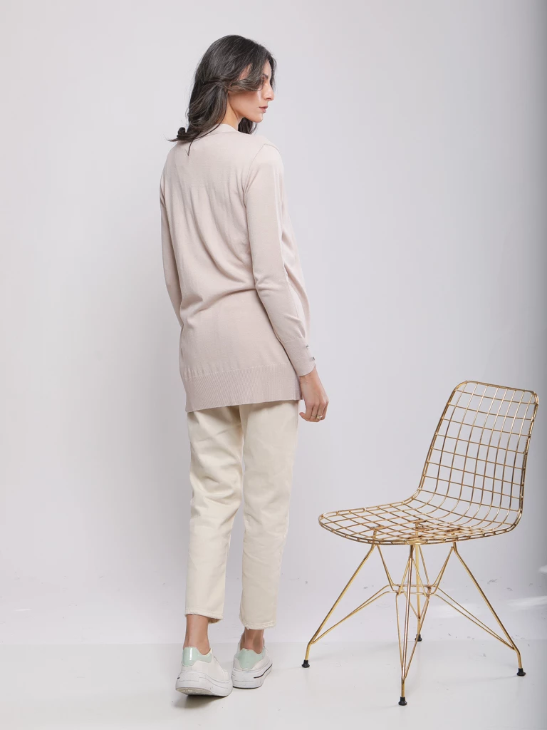 GILET OUVERT EN MAILLE FINE