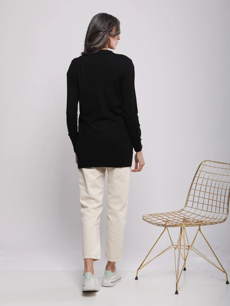 GILET OUVERT EN MAILLE FINE