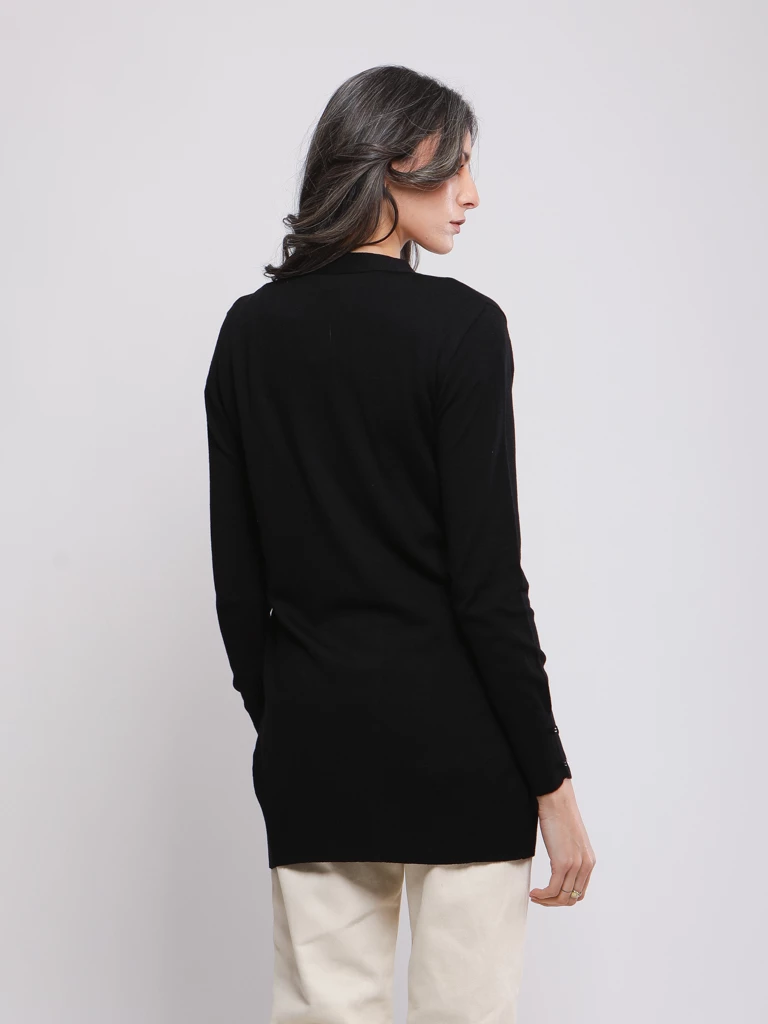 GILET OUVERT EN MAILLE FINE