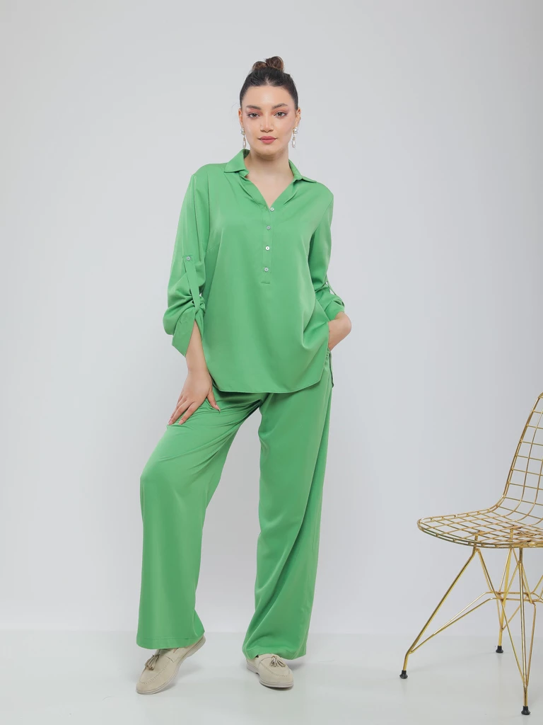 BLOUSE EN TISSU LÉGER À COUPE AMPLE