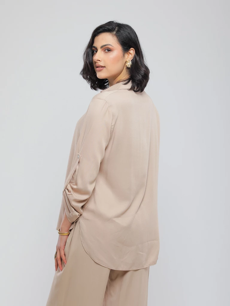 BLOUSE EN TISSU LÉGER À COUPE AMPLE