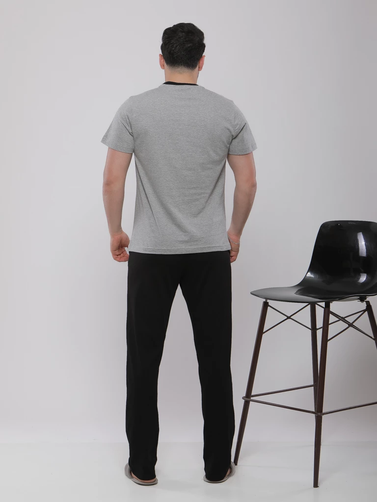 PYJAMA COL ROND DEMI MANCHES