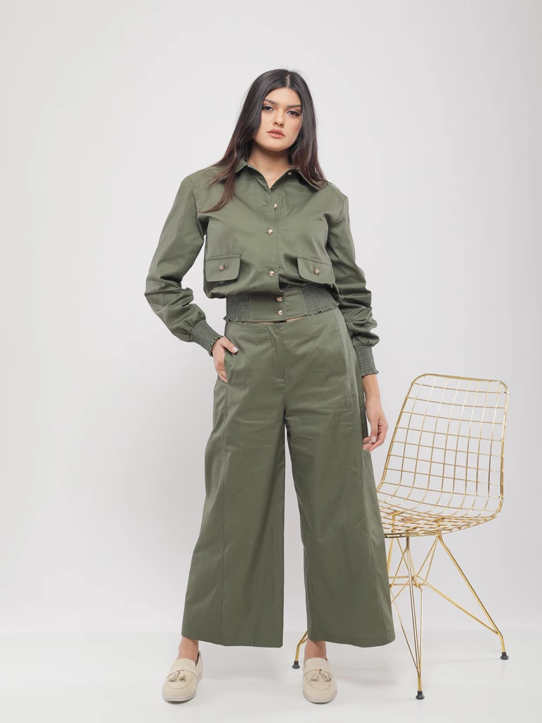 PANTALON LARGE A PINCES