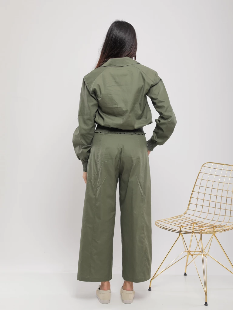 BLOUSON AJUSTÉ À TAILLE SMOKÉE