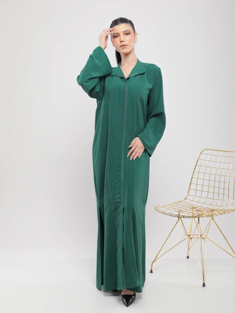 ROBE JEBBA LONGUE AVEC PLIS DÉCORATIFS