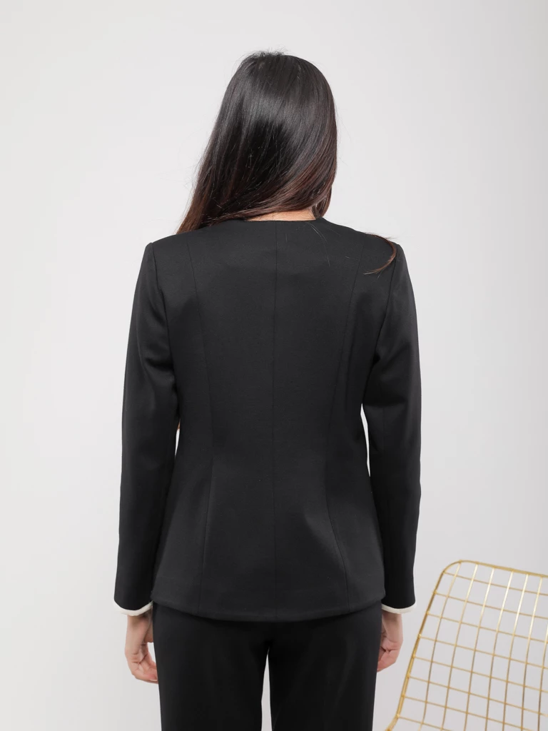 VESTE STRUCTURÉE BICOLORE