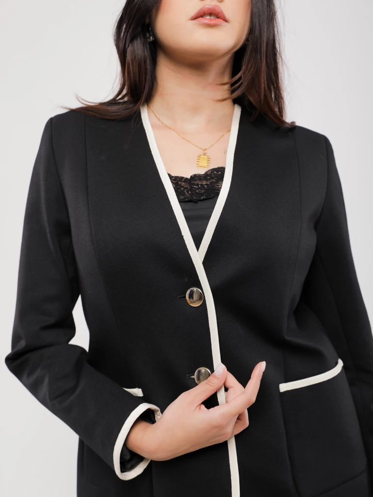 VESTE STRUCTURÉE BICOLORE