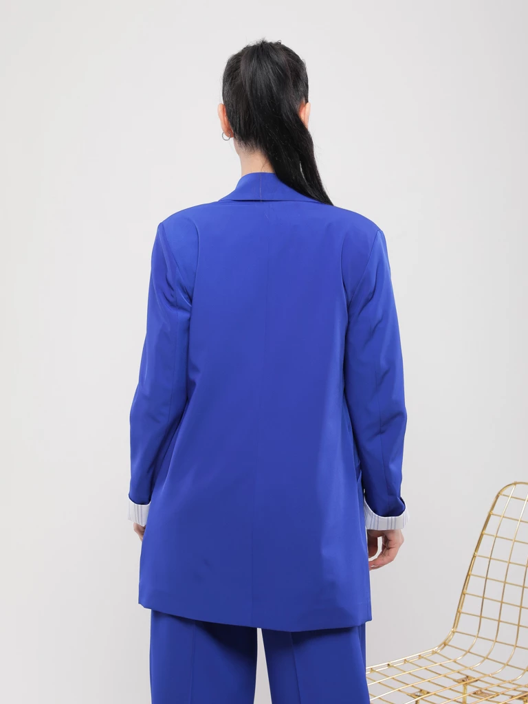 BLAZER FLUIDE À REVERS RAYÉS