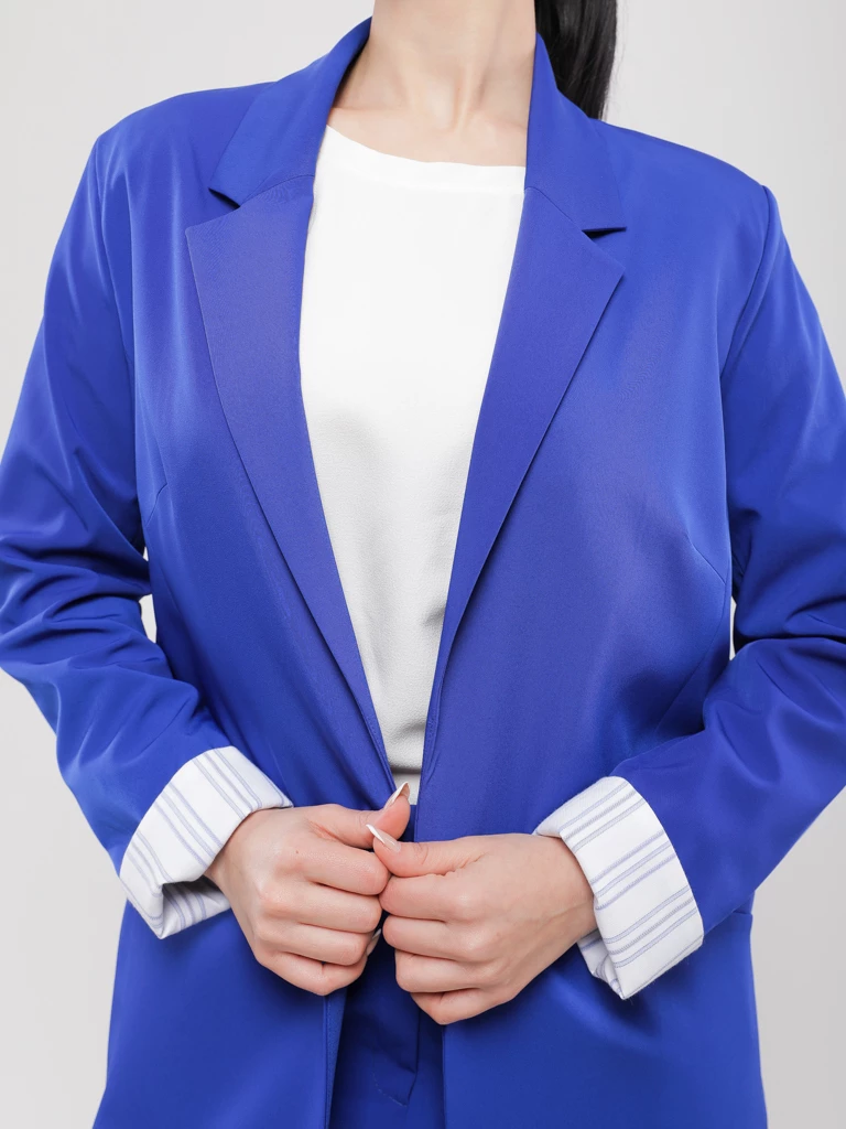 BLAZER FLUIDE À REVERS RAYÉS