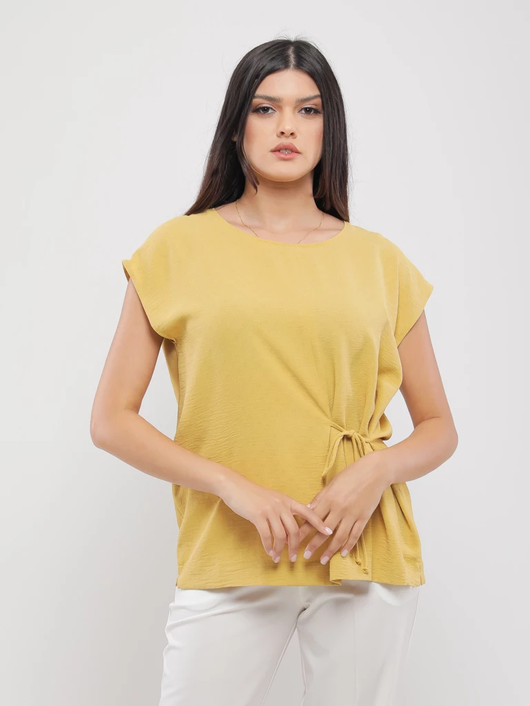 BLOUSE FLUIDE A MANCHES COURTES