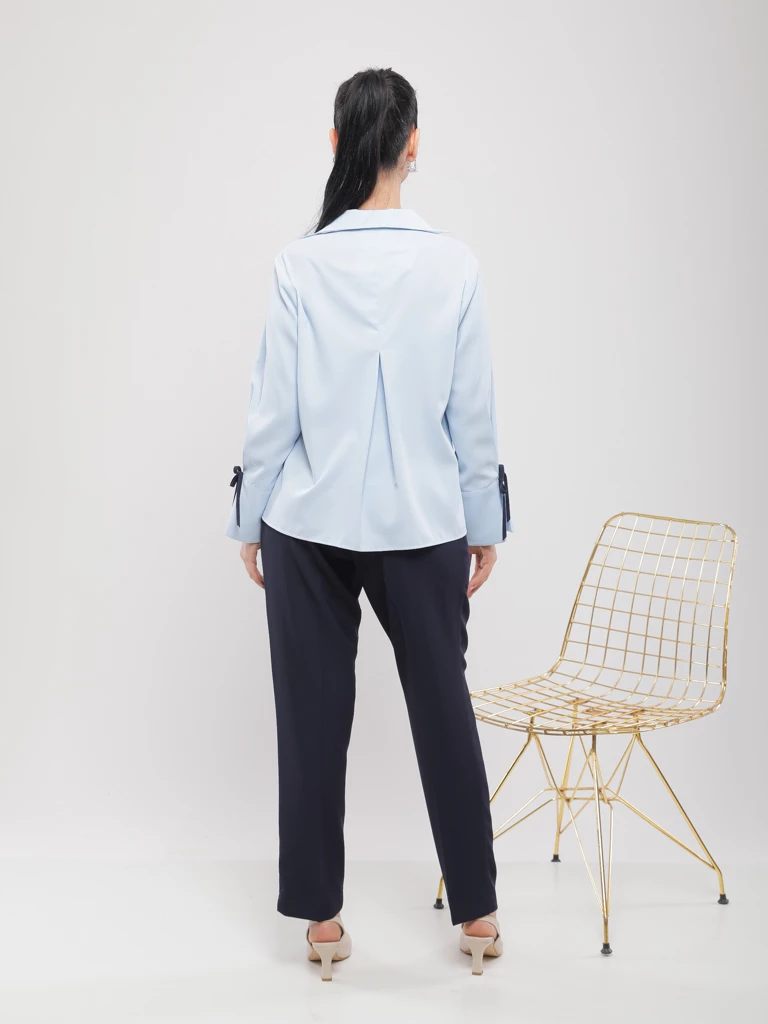 BLOUSE FLUIDE À LISERÉS CONTRASTÉS