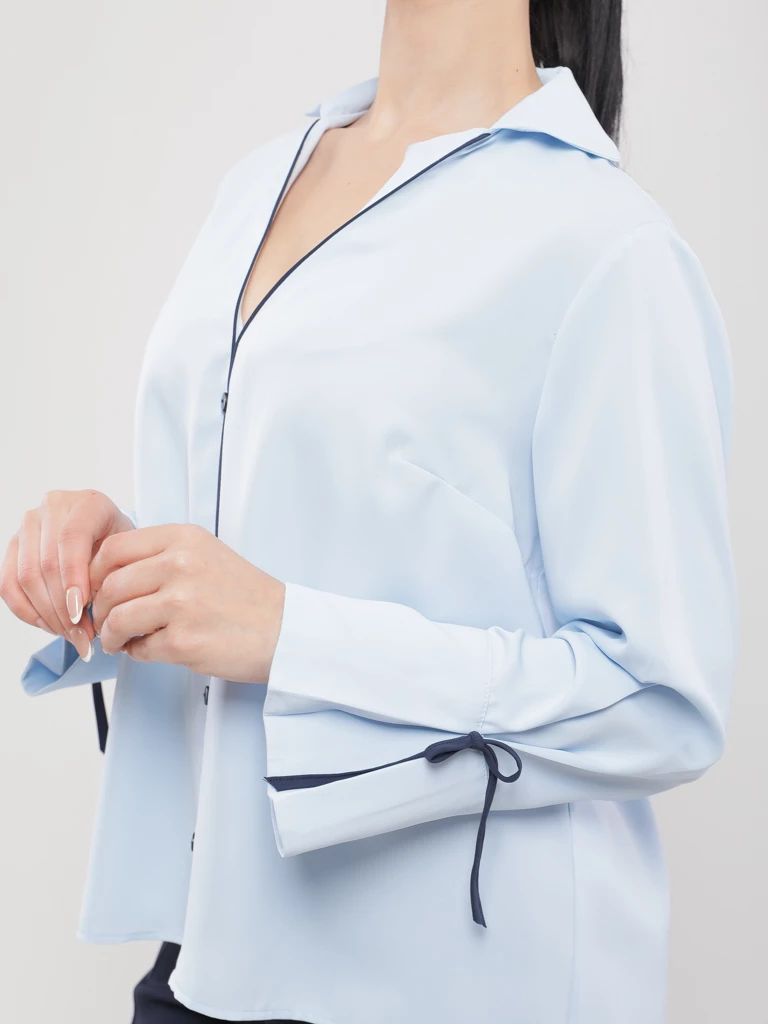 BLOUSE FLUIDE À LISERÉS CONTRASTÉS