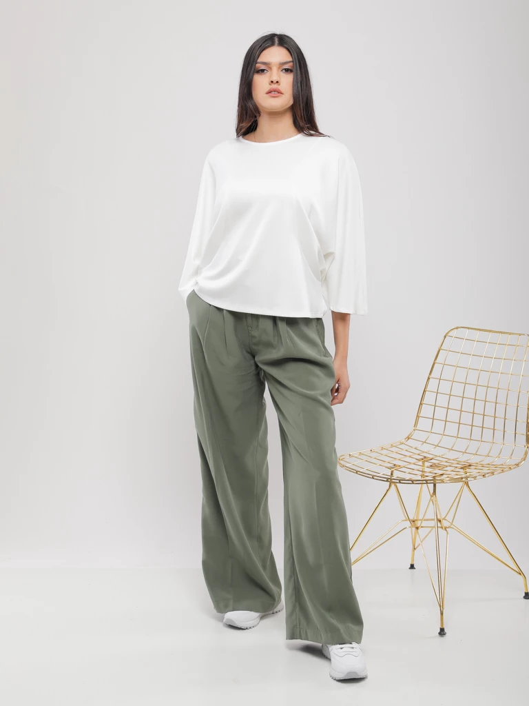 PANTALON LARGE A PINCES