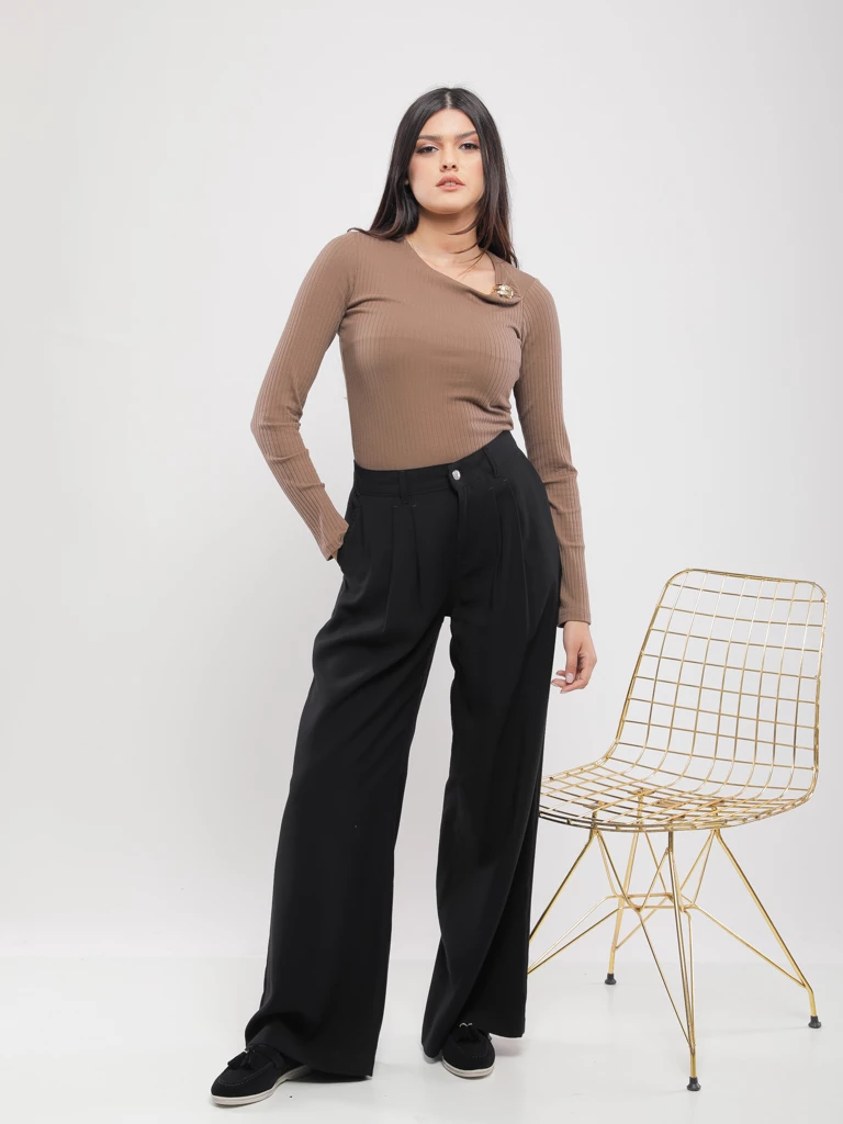 PANTALON LARGE A PINCES