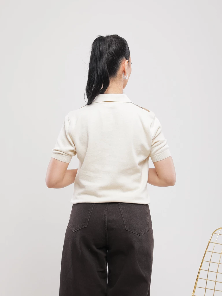 PULL POLO À LOSANGES