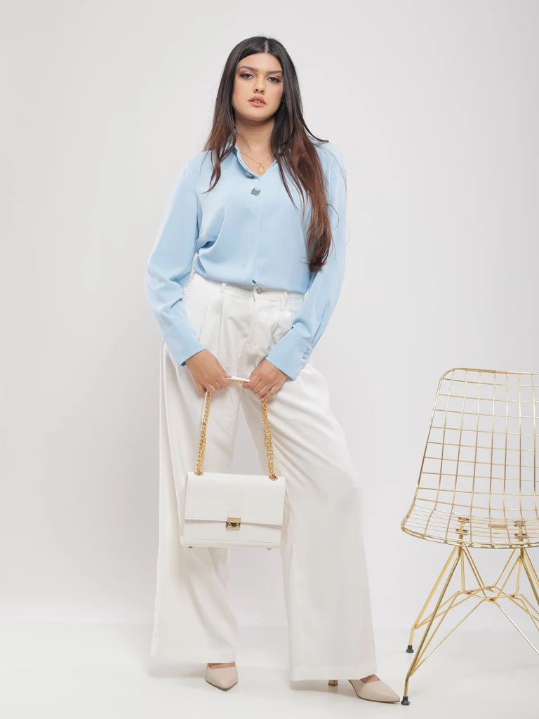 PANTALON LARGE A PINCES