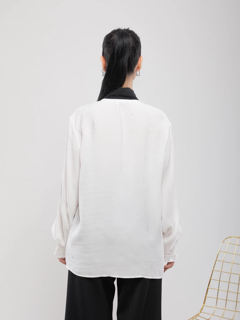 CHEMISE FLUIDE A FOULARD