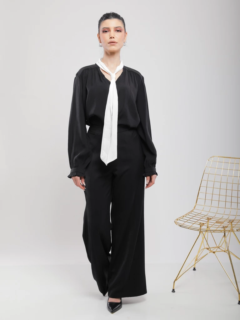 CHEMISE FLUIDE A FOULARD