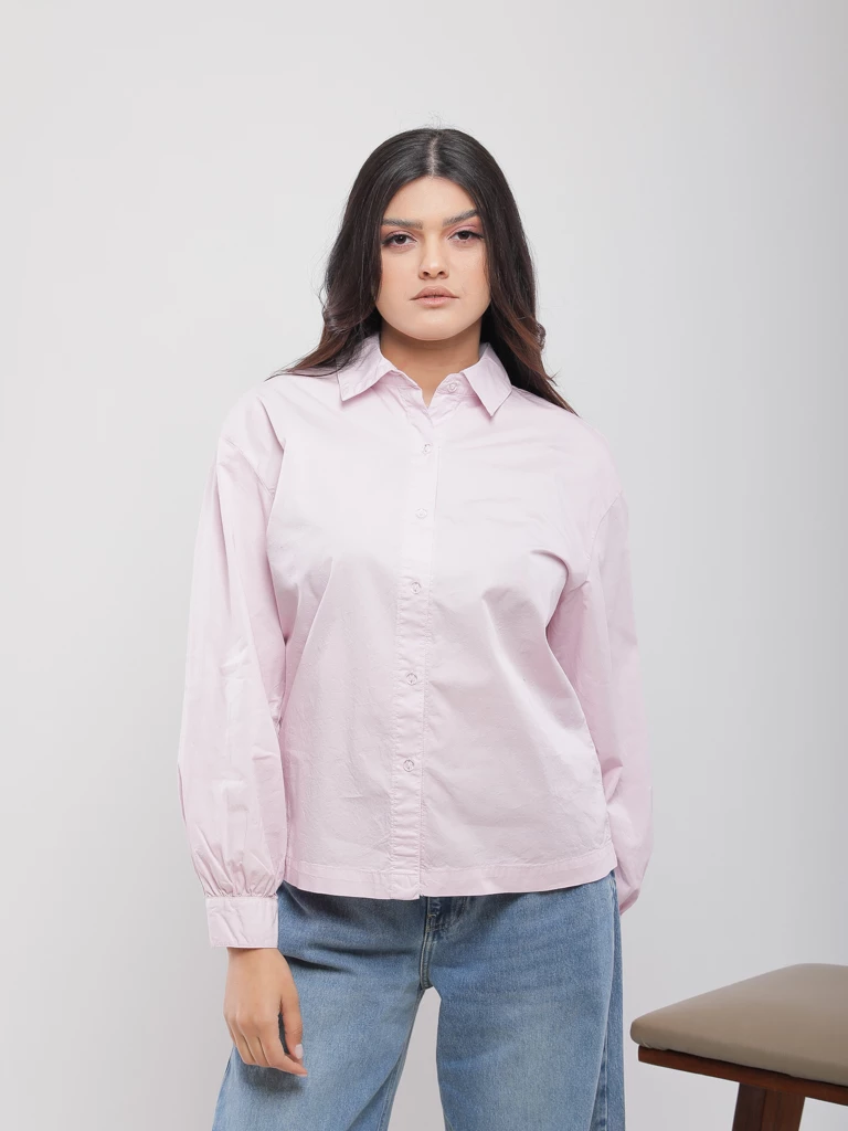 CHEMISE EN COTON SURTAILLÉE