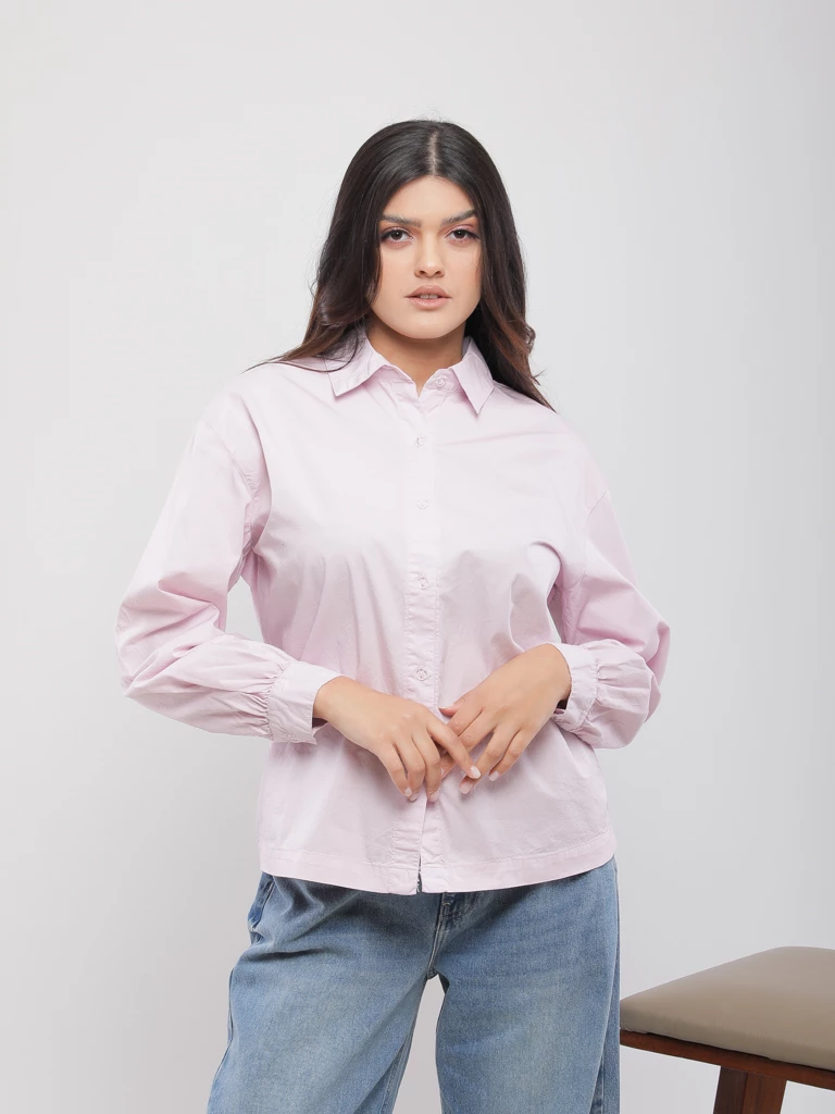 CHEMISE EN COTON SURTAILLÉE