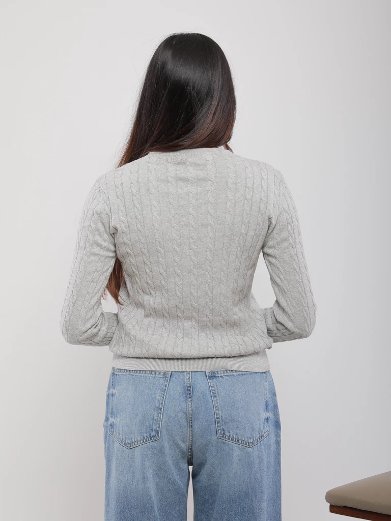 PULL TORSADÉ EN MAILLE DOUCE