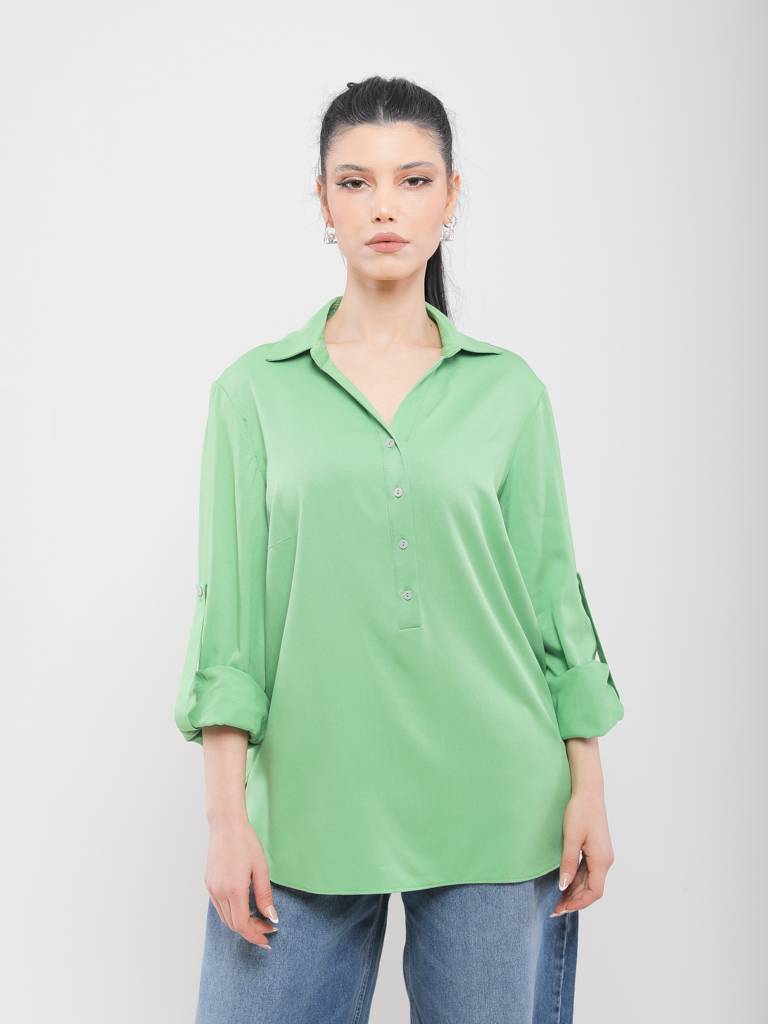 BLOUSE EN TISSU LÉGER À COUPE AMPLE