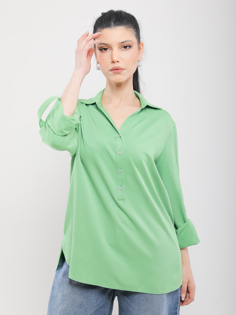 BLOUSE EN TISSU LÉGER À COUPE AMPLE