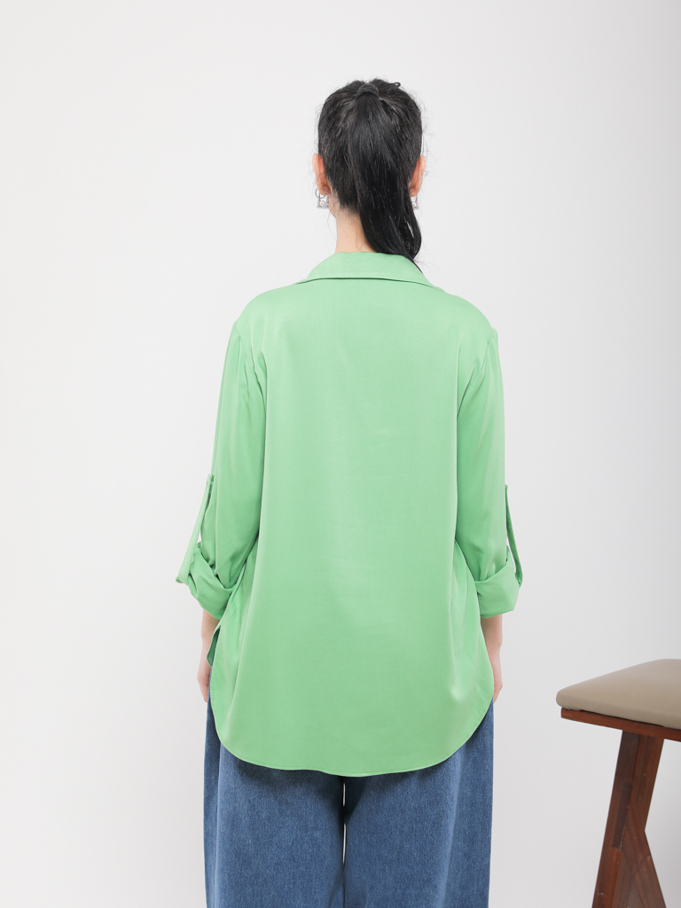 BLOUSE EN TISSU LÉGER À COUPE AMPLE