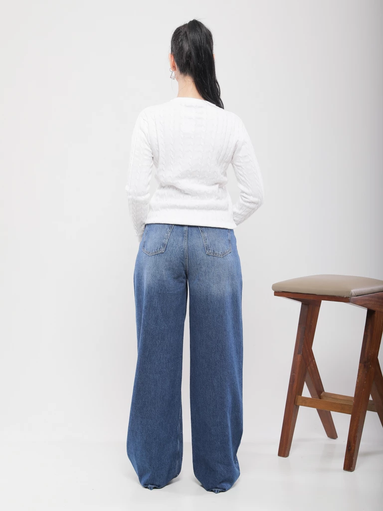 PANTALON AMPLE-DROIT BRILLANTS