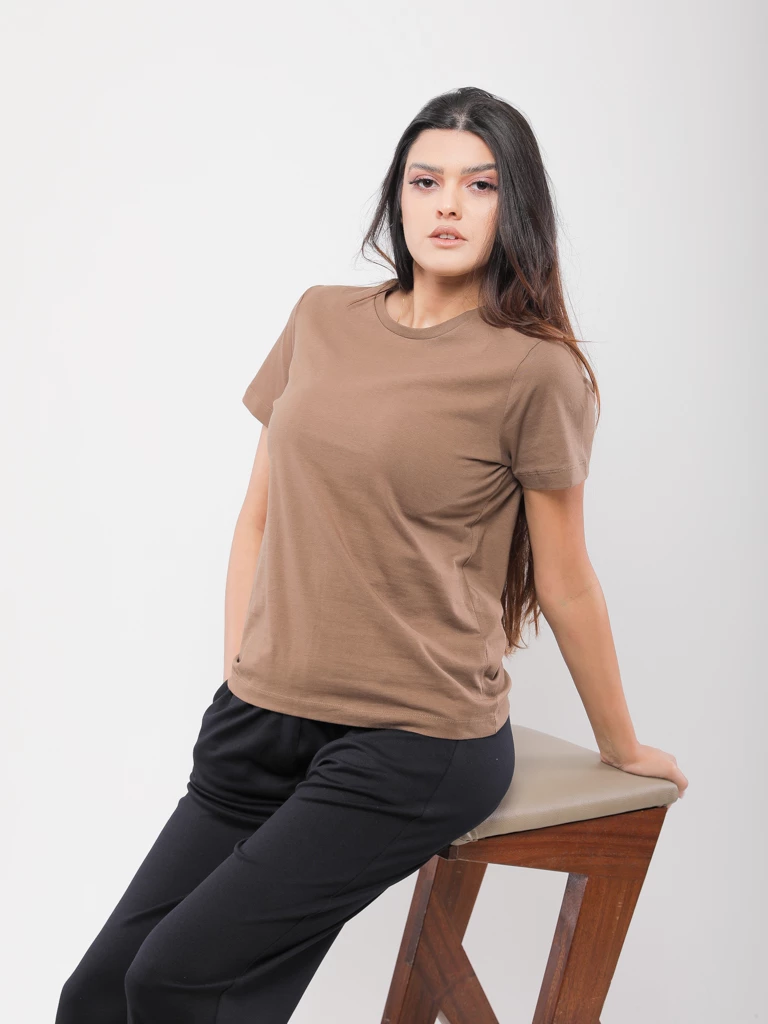 T-SHIRT BASIQUE EN COTON