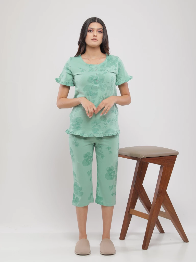 PYJAMA IMPRIME AVEC PANTACOURT