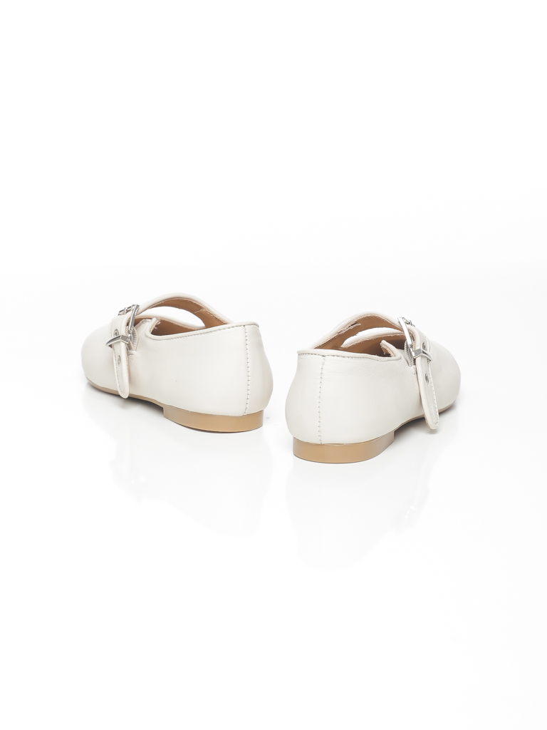 BALLERINE A BRIDE ET BOUCLE METALILQUE