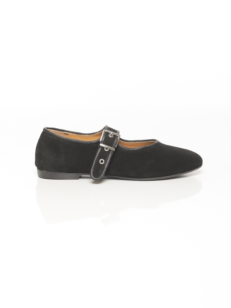 BALLERINE A BRIDE ET BOUCLE METALILQUE