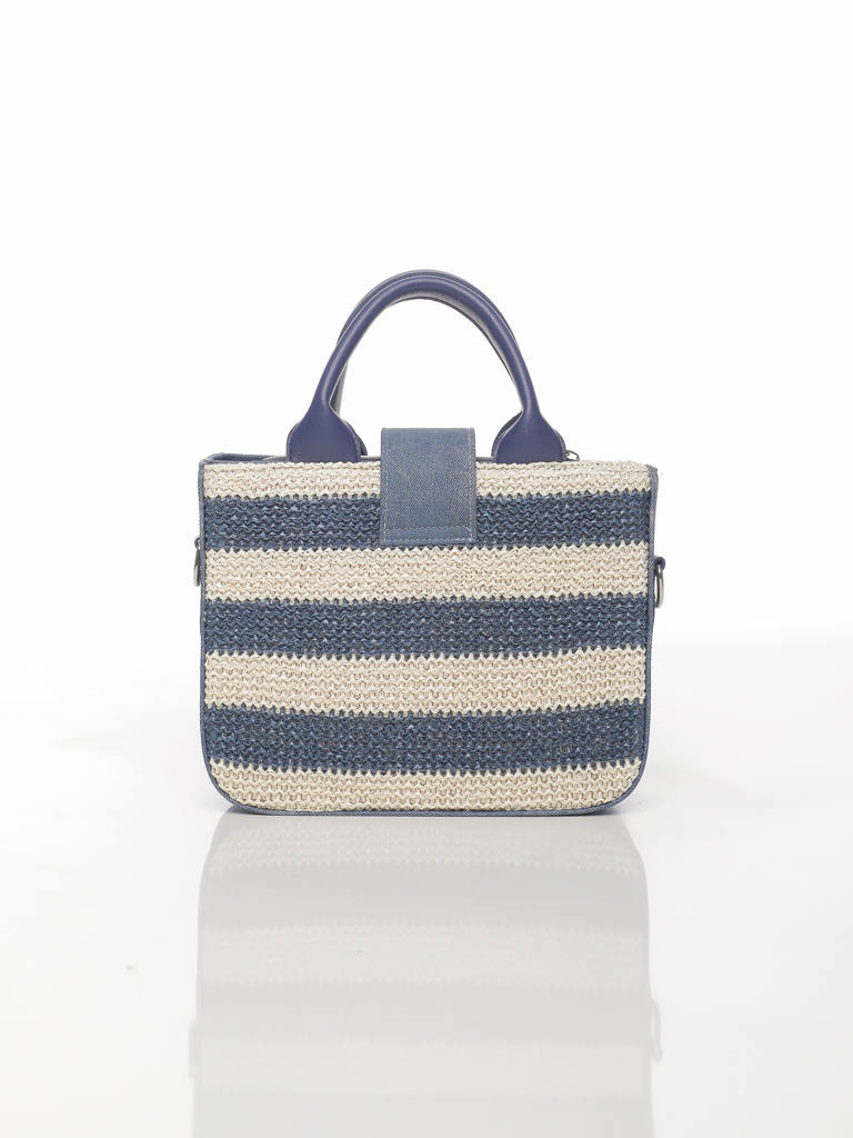 SAC RAYÉ À DEUX POIGNÉES