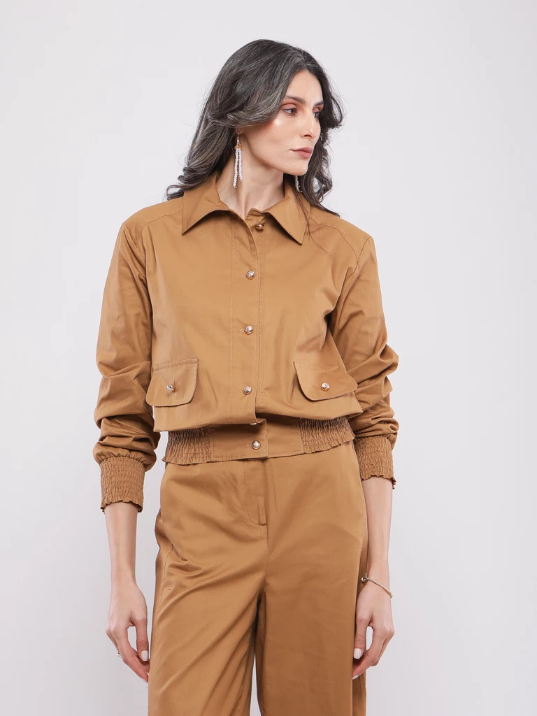 BLOUSON AJUSTE A TAILLE SMOKEE