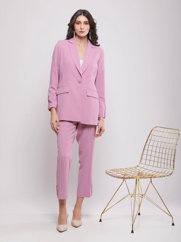 VESTE DE TAILLEUR À REVERS CRANTÉS